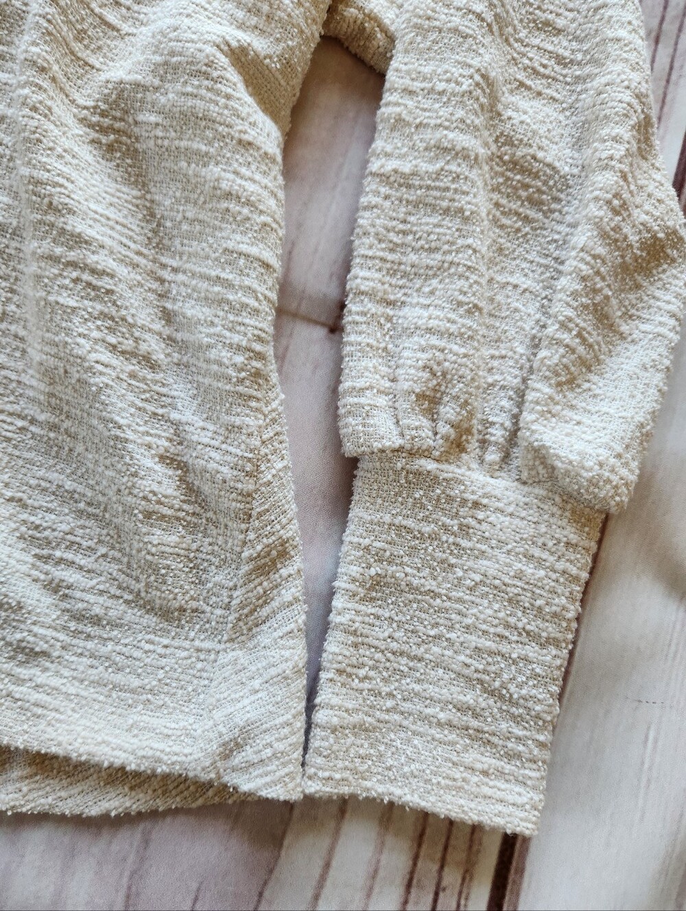 NWT Anthropologie "Back-Bow Sweatshirt" Ivory Cream | Women's Size XSP - Picture 5 of 13